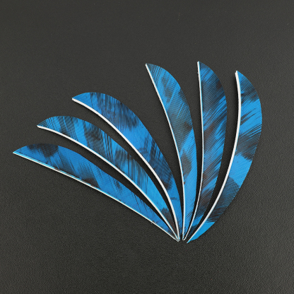 AME ARCHERY 4"/5" Iridescent Nature Feather Waterdrop Fletching – Right Wing(50pcs)