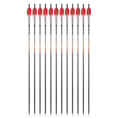 SHARROW 5-Inch Dye Feather Pure Carbon Arrows (12pcs)