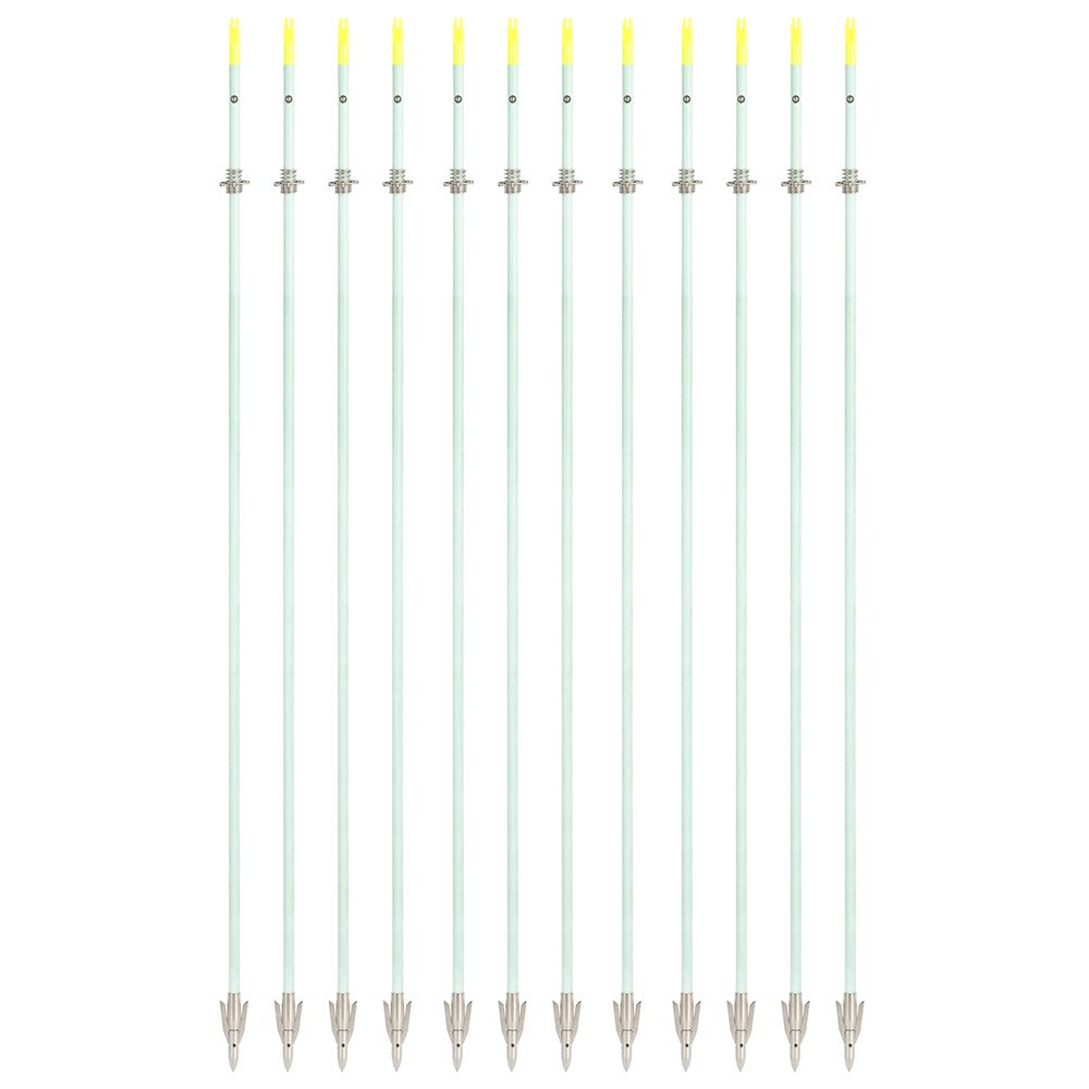 AME ARCHERY Luminous Bowfishing Arrows – Short Head(12pcs)