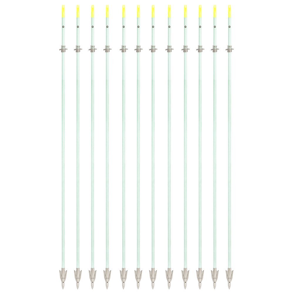 AME ARCHERY Luminous Bowfishing Arrows – Short Head(12pcs)