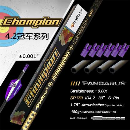 Pandarus Champion Series Pure Carbon Arrows  (12pcs)