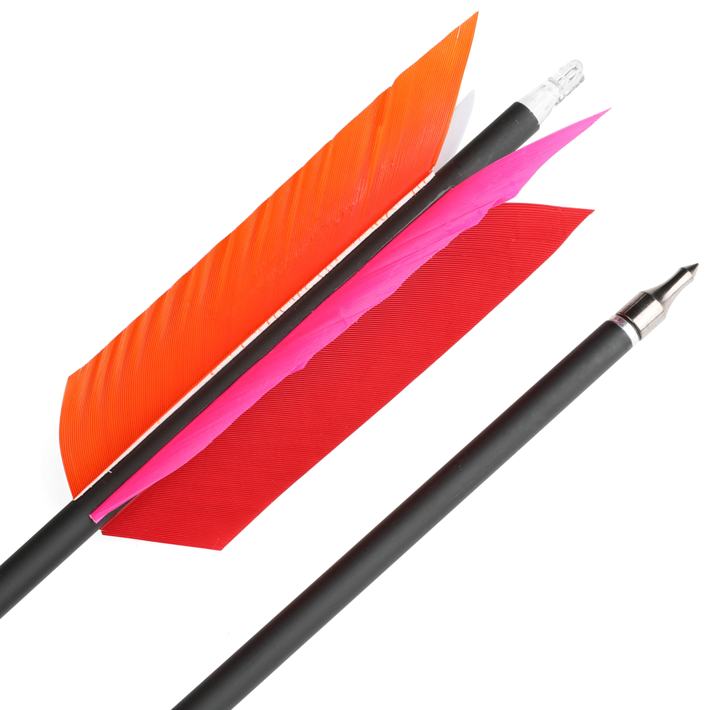 Arrows 31.5" with 4" Feathers, 500 Spine, Carbon Shaft – 100 Grain Field Points