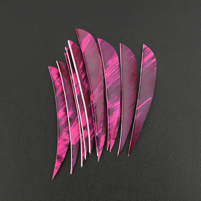 AME ARCHERY 4"/5" Iridescent Nature Feather Waterdrop Fletching – Right Wing(50pcs)