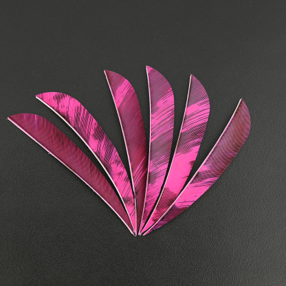 AME ARCHERY 4"/5" Iridescent Nature Feather Waterdrop Fletching – Right Wing(50pcs)
