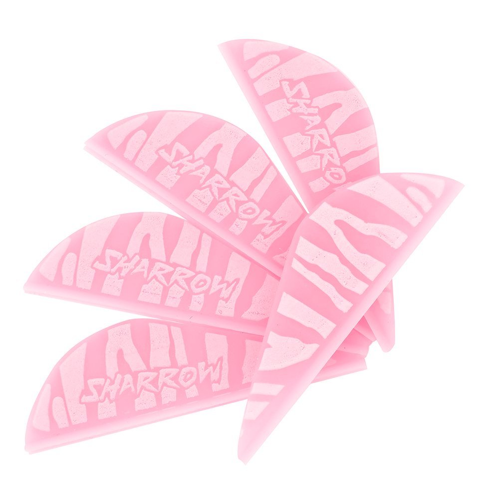 AME Archery Water Drop Zebra Print Rubber Feather – 2 Inch (50pcs)
