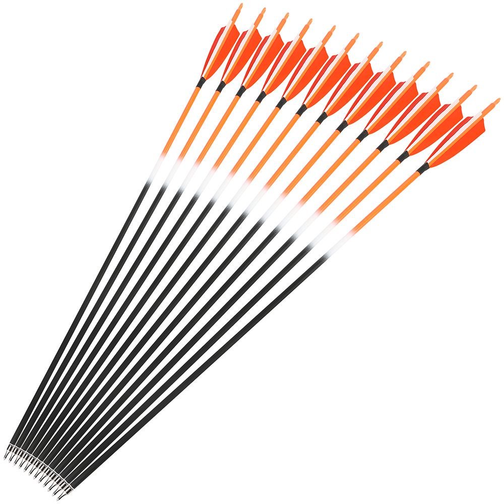 AME ARCHERY Orange Mixed Carbon Arrows – Spine 500 (12pcs)