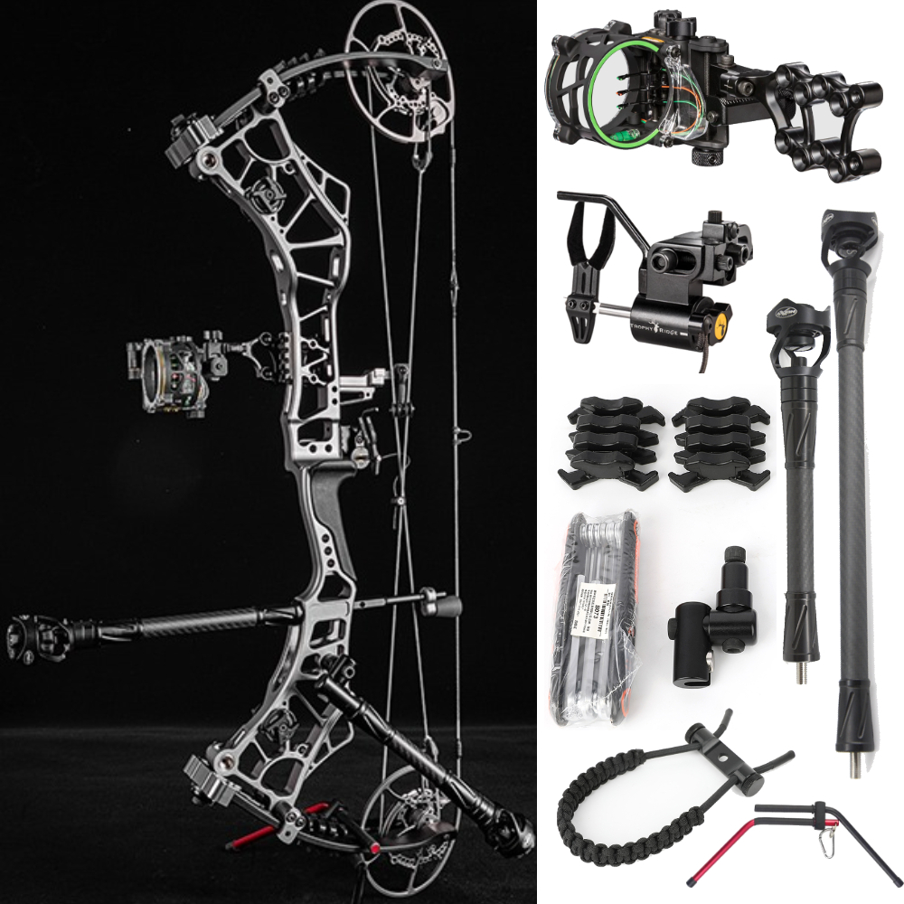 AME ARCHERY Wind Titanium Grey – Compound Bow Set