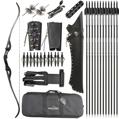 Junxing H3 Buffalo F Interface Hunting Recurve Bow – 25-60lbs, 62" with Full Hunting Kit
