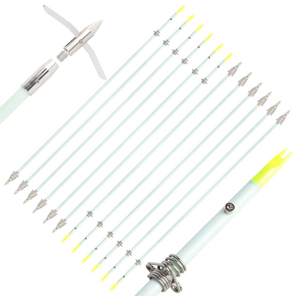 AME ARCHERY Luminous Bowfishing Arrows – Short Head(12pcs)
