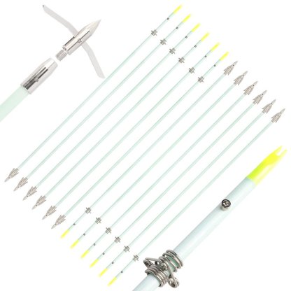 AME ARCHERY Luminous Bowfishing Arrows – Short Head(12pcs)