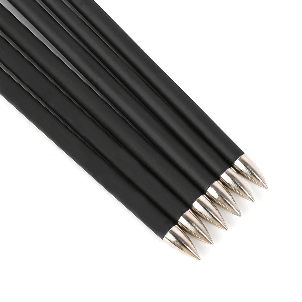 AME ARCHERY 1.75-Inch 2 Yellow 1 White Shield Vanes Mixed Carbon Arrows – Spine 1000, 30" Shaft (12pcs)