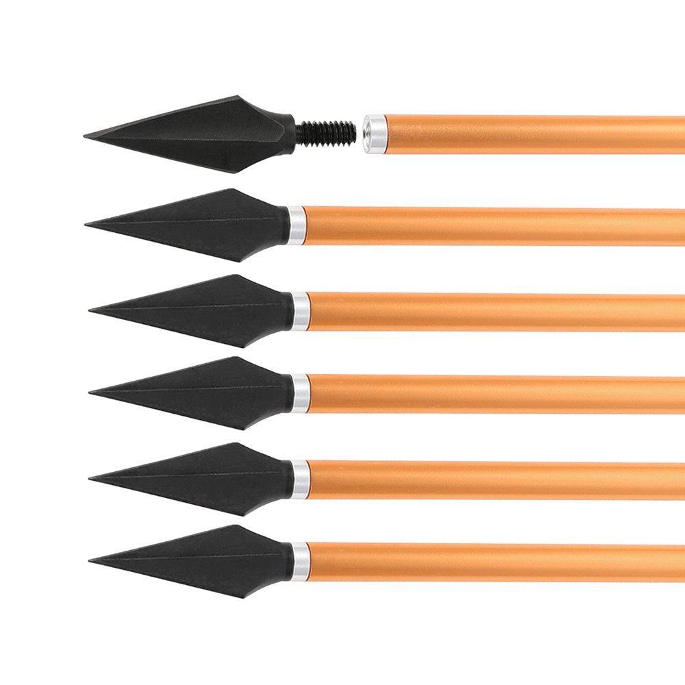 6.7-Inch Mini Crossbow Bolts – Aluminum Arrows with Removable Screw-in Broadhead(6pcs)