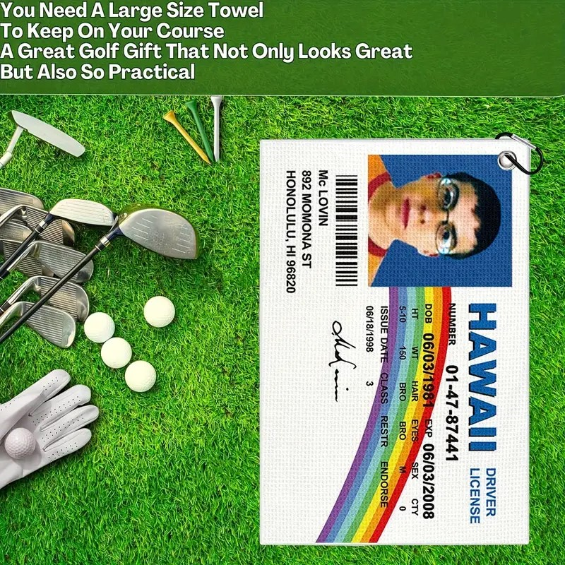 Golf Towel High Polyester Printed Bags Golfers Wiping Golf Clubs