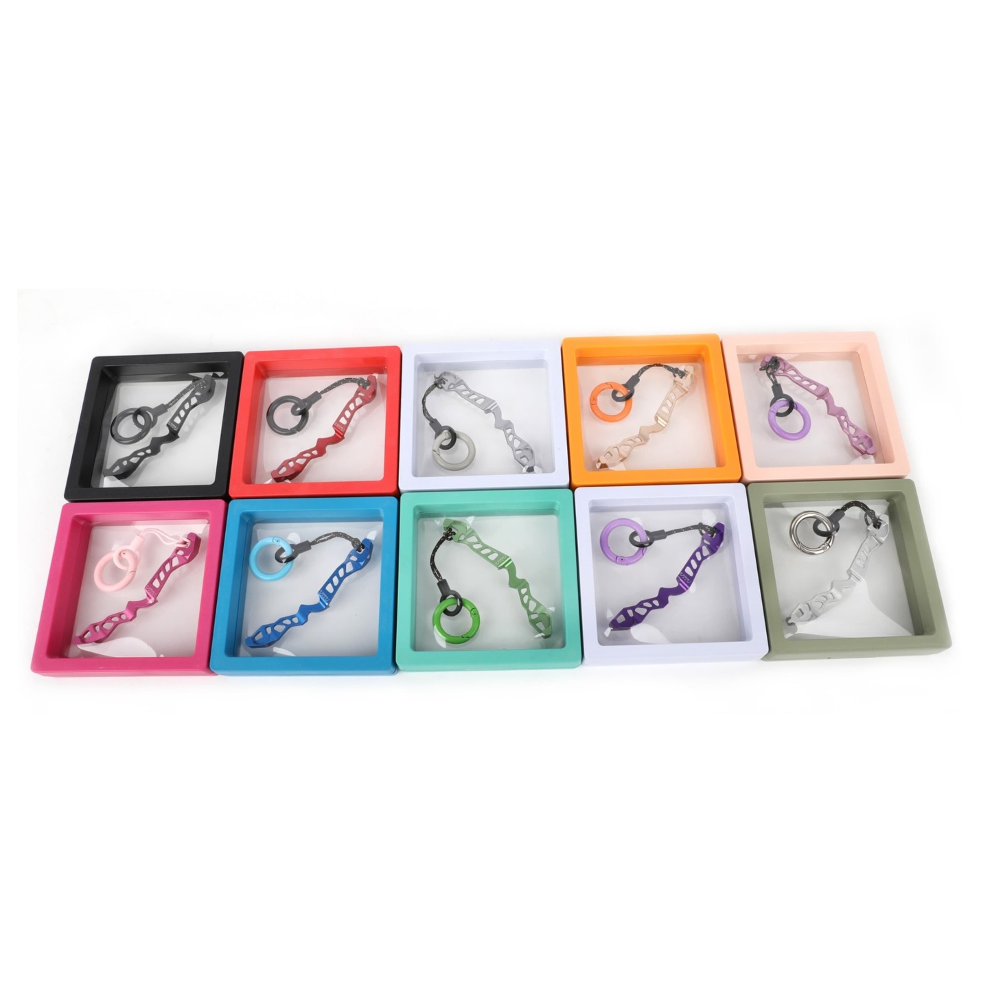 Archery Bow Riser Keychain Lightweight Aluminum Key Ring