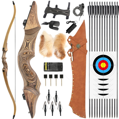 BlackHunter 60" Takedown Recurve Bow and Arrow Set 50lbs