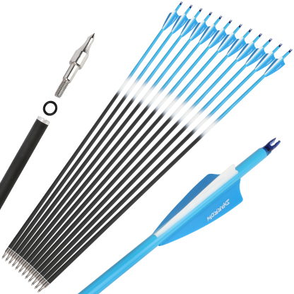 AME ARCHERY Carbon Arrows Rubber Vanes 12pcs