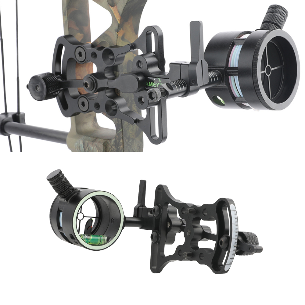 AME Dual-Pin Lever Sight – CNC Aluminum Adjustable Bow Sight with Fiber Optics
