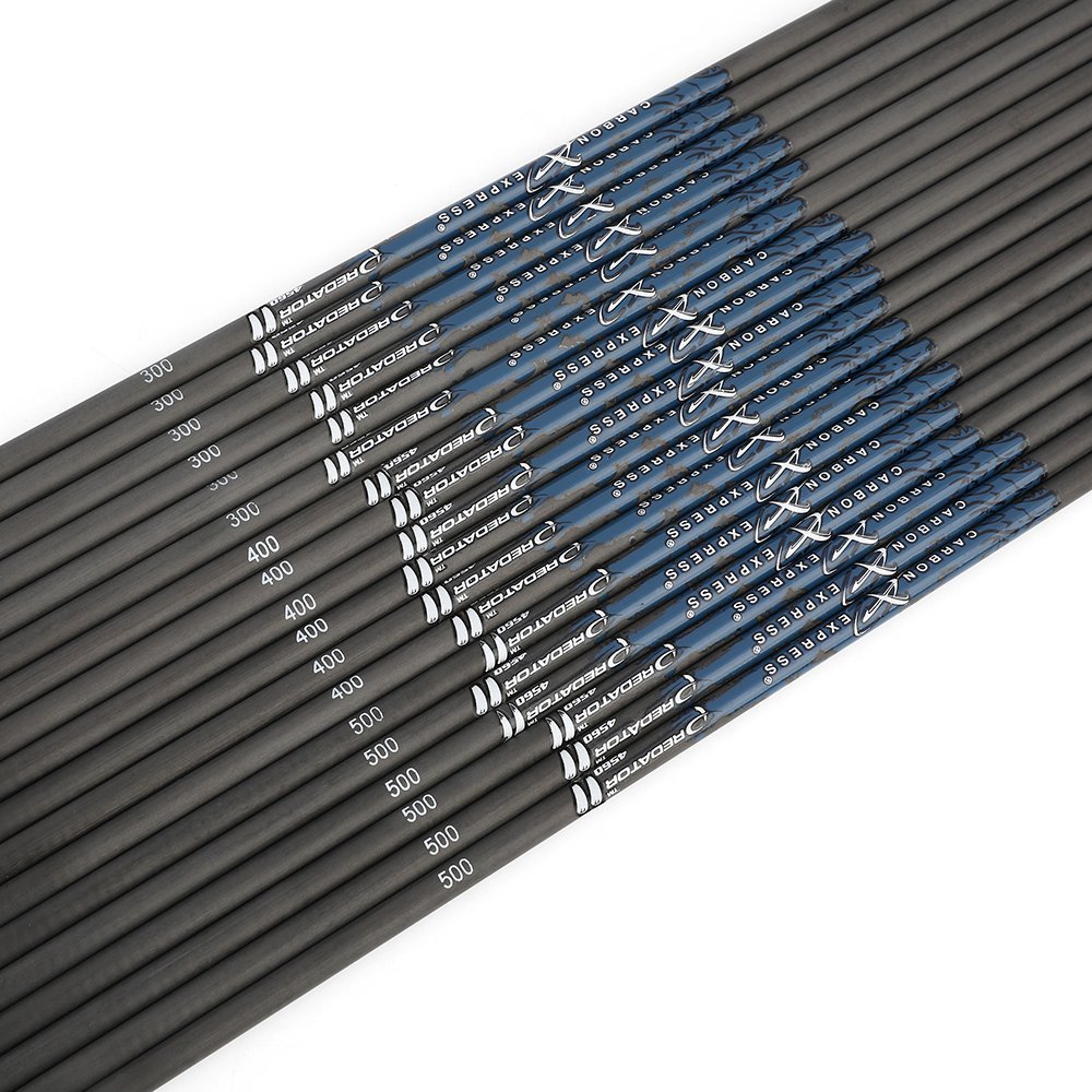 CARBON EXPRESS Pure Carbon Arrow Shaft – 31" Spine 300–700