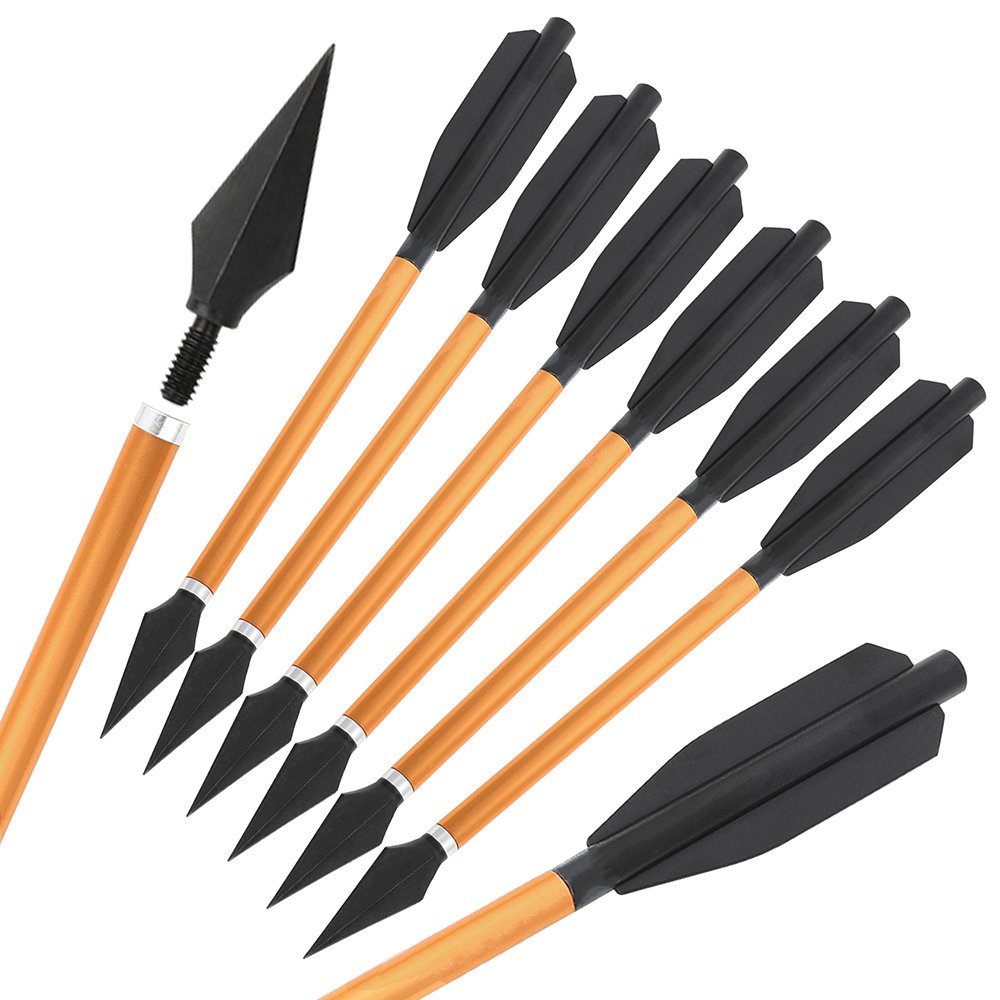 6.7-Inch Mini Crossbow Bolts – Aluminum Arrows with Removable Screw-in Broadhead(6pcs)