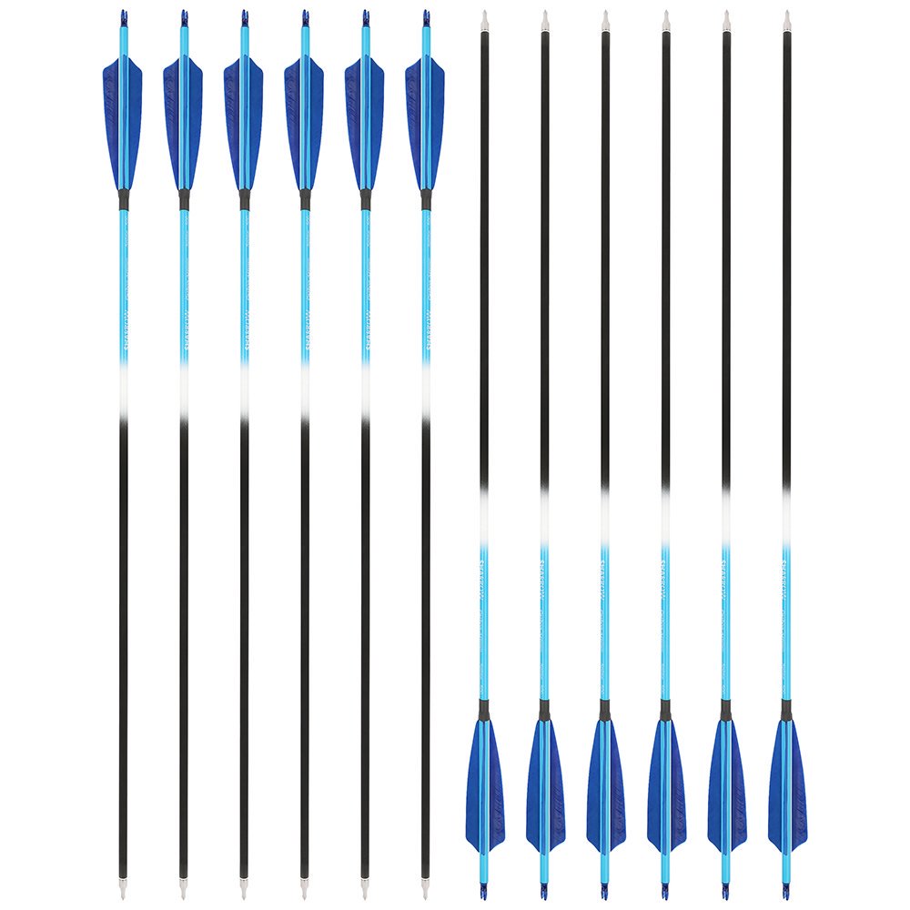 [Copy] AME ARCHERY Blue Mixed Carbon Arrows – Spine 500 (12pcs)