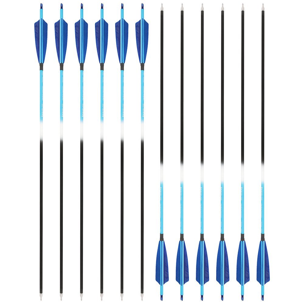 [Copy] AME ARCHERY Blue Mixed Carbon Arrows – Spine 500 (12pcs)