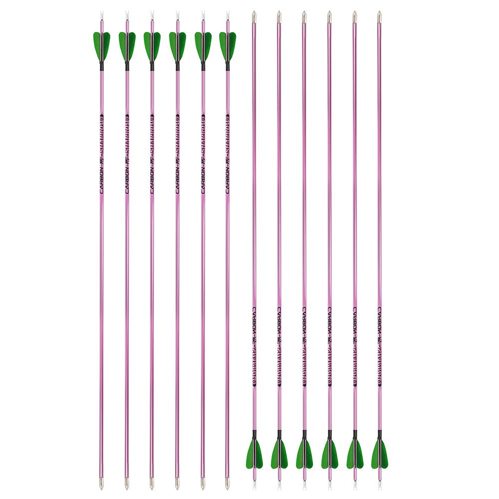 Fire Fox 2-inch Heart-Shaped True Feather Pure Carbon Arrows(12pcs)