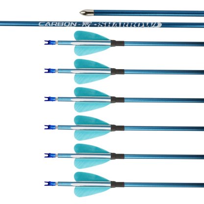 AME ARCHERY 1.75inch Fox 2" Heart-Shaped Feather Pure Carbon Arrows(12pcs)