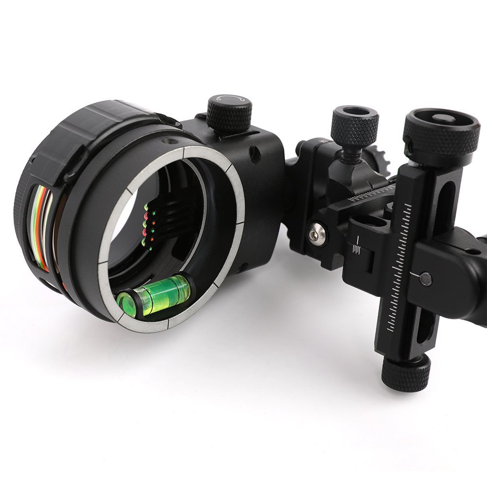 Topoint Archery TX1550 Compound Bow Sight – CNC Aluminum, 0.019" Pin, 1/2/3-Axis Adjustable with Optional Lens