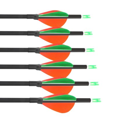 AME ARCHERY 2-Inch Drop-Shaped Nature Feather Pure Carbon Arrows – Spine 700–1000, 0.001'' (12pcs)