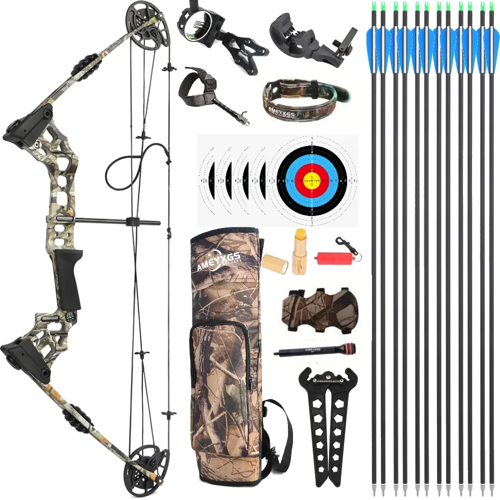 Junxing X8 Compound Bow and Arrows Set 20-70lbs Adjustable