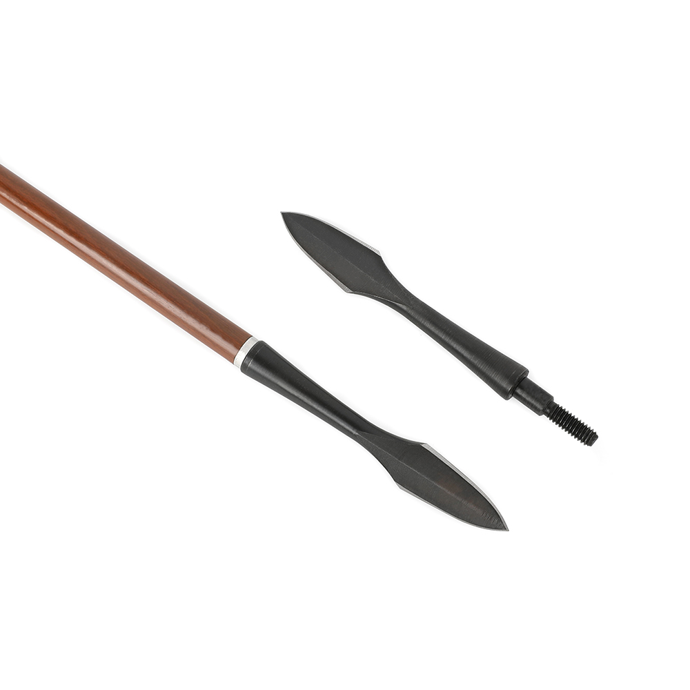 Black Steel Screw-In Points, 6pcs Set, High-Performance Archery Tips for Bow Hunting