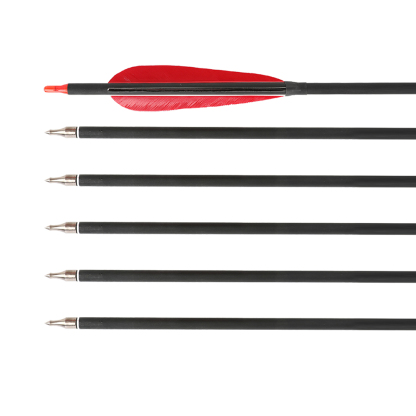 AME Archery 33inch 500-Spine Hybrid Carbon Arrows for Long Bow Hunting(12pcs)