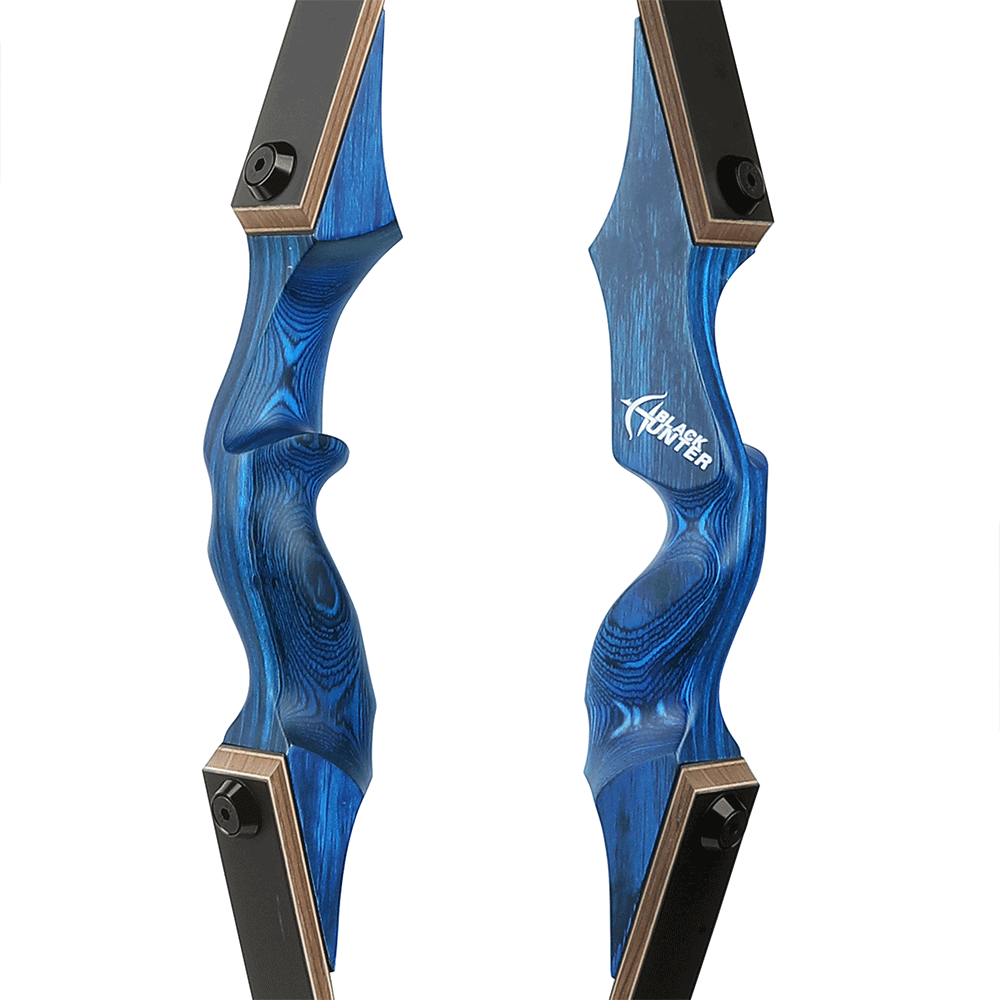 Black Hunter Recurve Bow and Arrows Set – Blue 50lbs (Diamond Edition)  