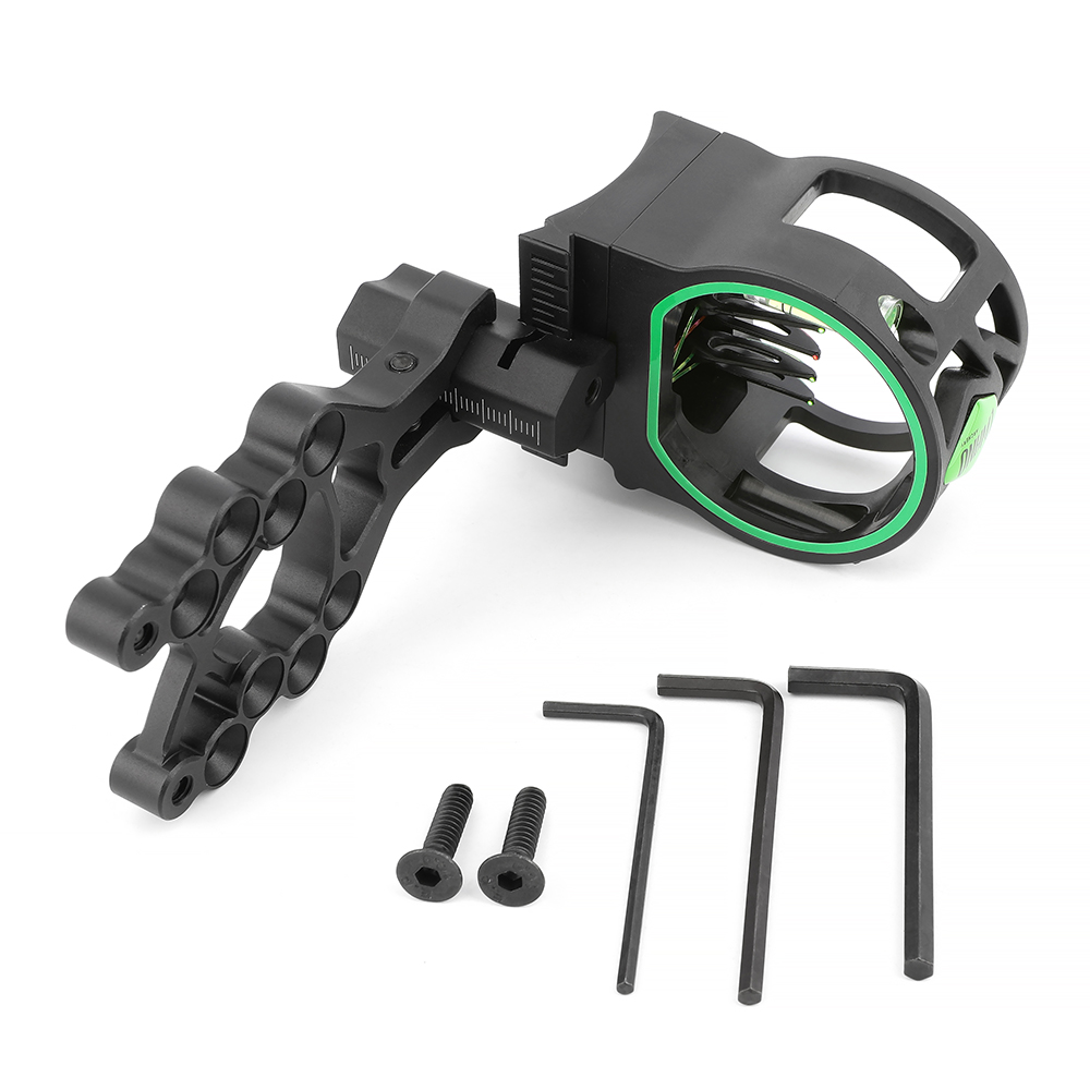 AME ARCHERY M1 5-Pin Bow Sight - Adjustable, Flip-Mount, CNC Machined Aluminum
