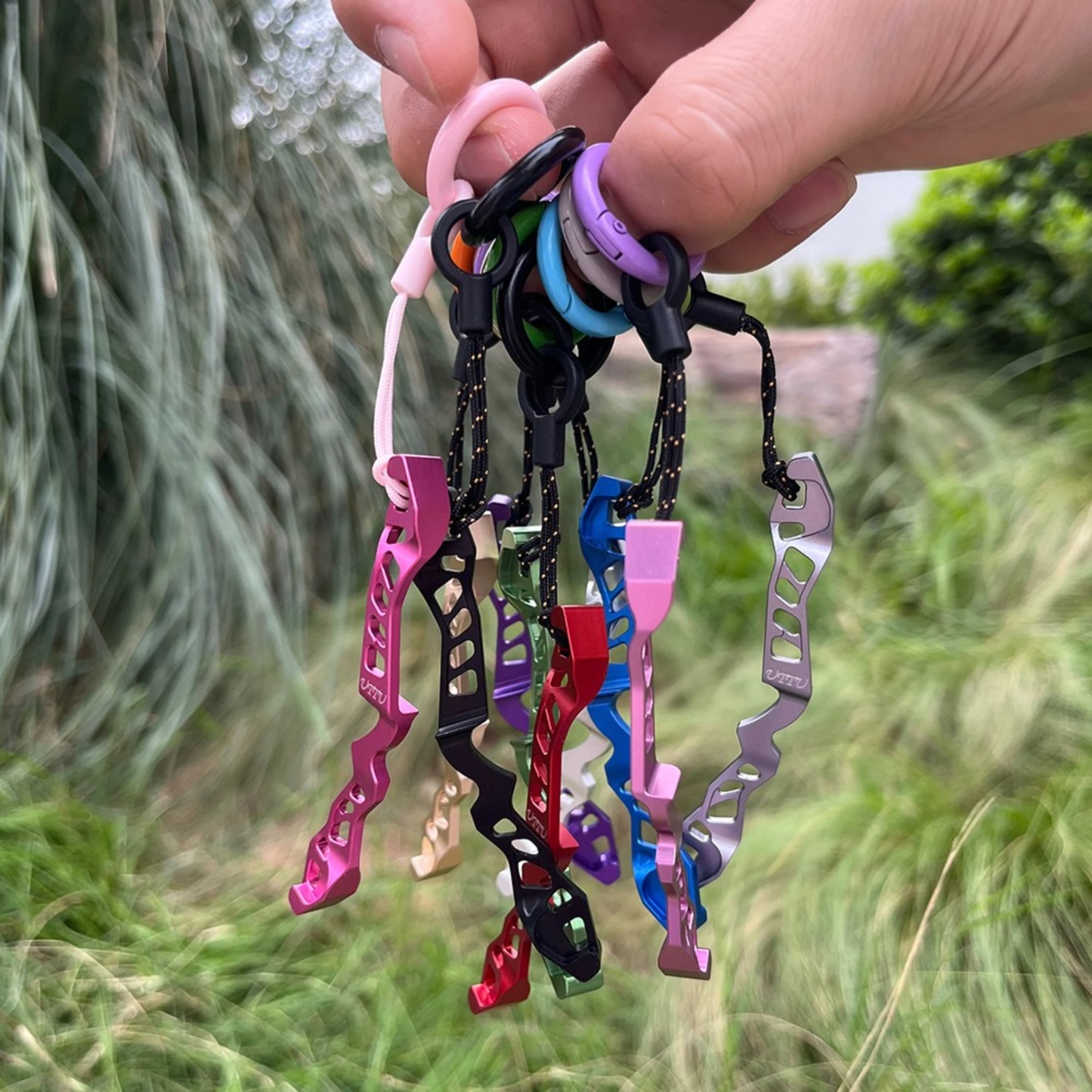 Archery Bow Riser Keychain Lightweight Aluminum Key Ring