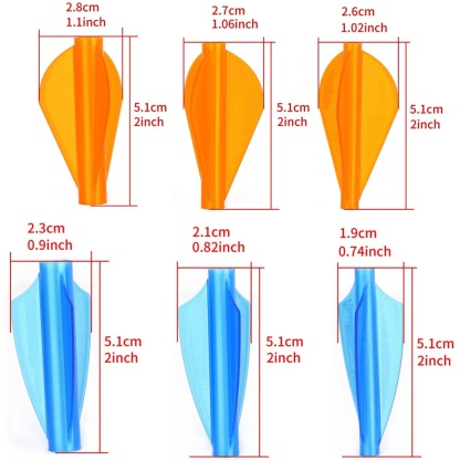 AME 1.75" One-Piece Conjoined Arrow Vanes (50pcs Pack)