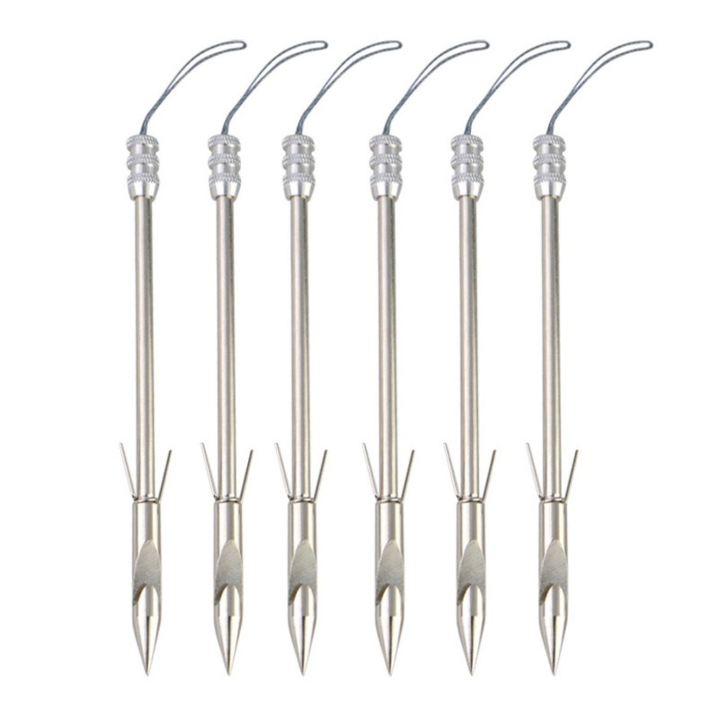 6X Bowfishing Darts Arrowhead  Tips Quiver Bow Fishing Hunting