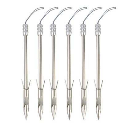 6X Bowfishing Darts Arrowhead  Tips Quiver Bow Fishing Hunting