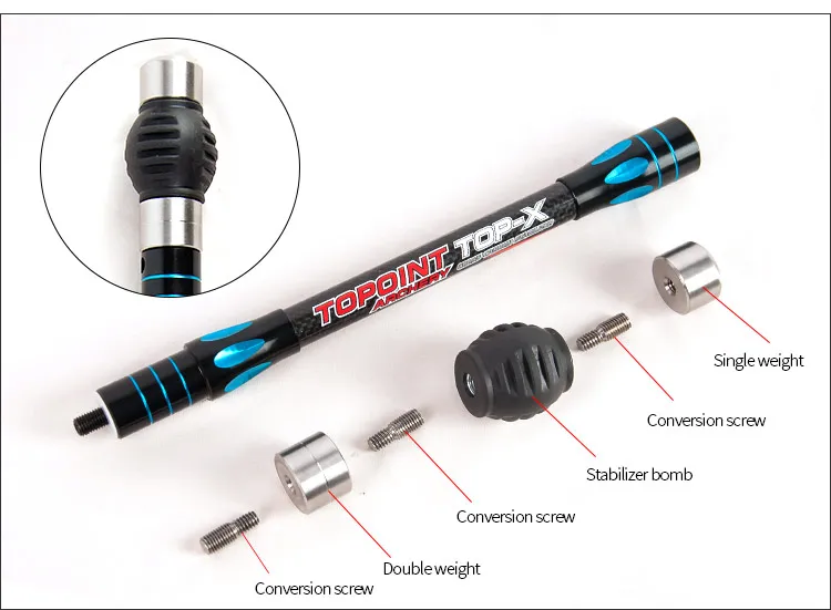 TOPOINT TOP-X PR633 Long Rod Stabilizer Combo Set