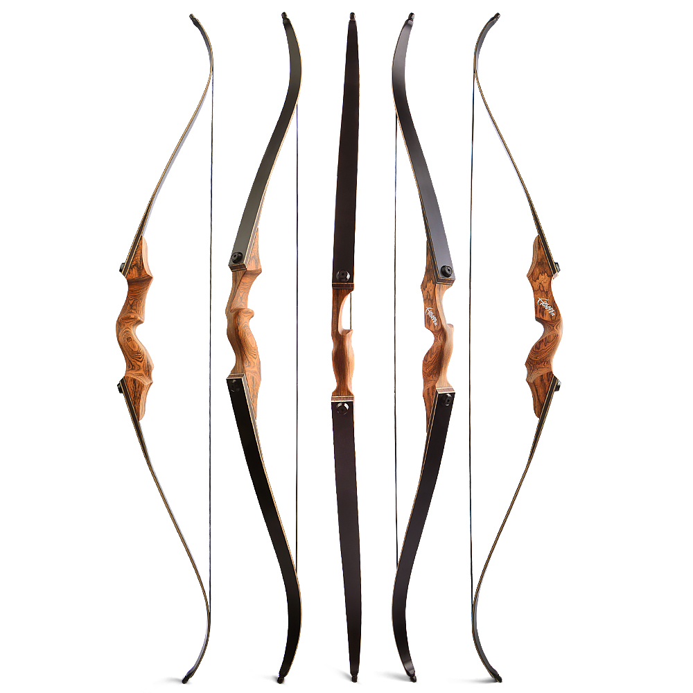 Black Hunter 60'' Archery Recurve Bow Kit Hunting 20-60lbs