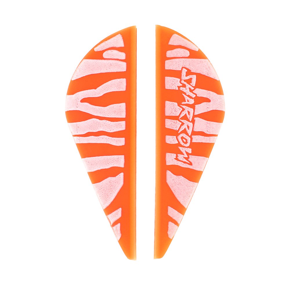 AME Archery Water Drop Zebra Print Rubber Feather – 2 Inch (50pcs)