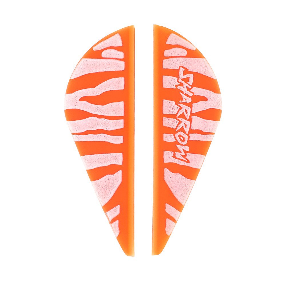 AME Archery Water Drop Zebra Print Rubber Feather – 2 Inch (50pcs)