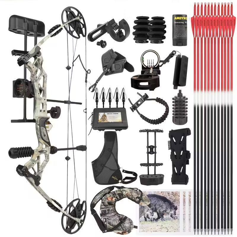 Kamei Han Snow Camo Compound Bow Set