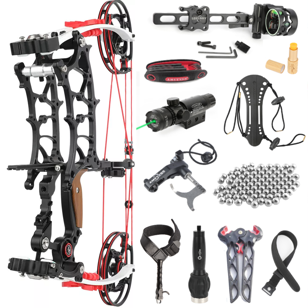 AME ARXCompound Bow Short Axis 30-75lb Dual-use Steel Ball Arrow Hunt ...