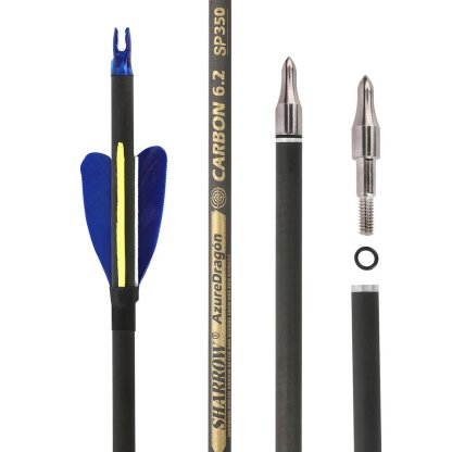 AME ARCHERY 2-inch Heart-Shaped True Feather Pure Carbon Arrows(12PCS)