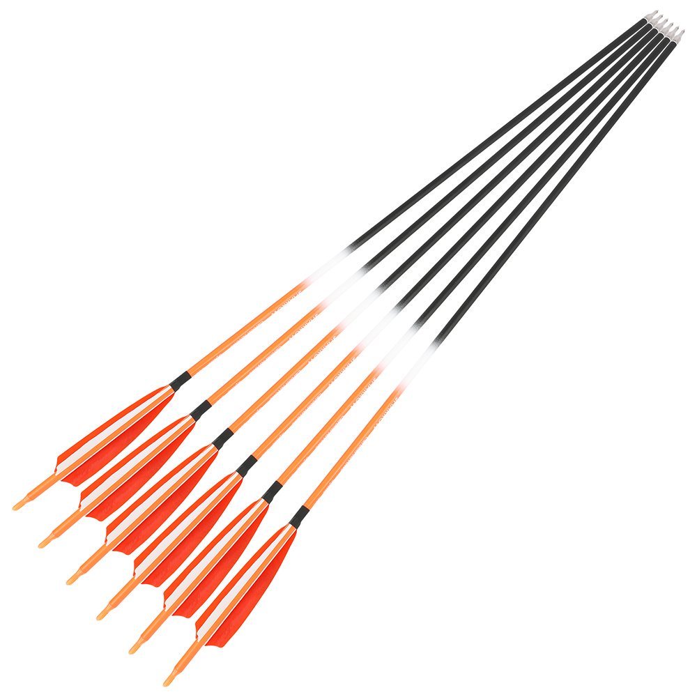 AME ARCHERY Orange Mixed Carbon Arrows – Spine 500 (12pcs)