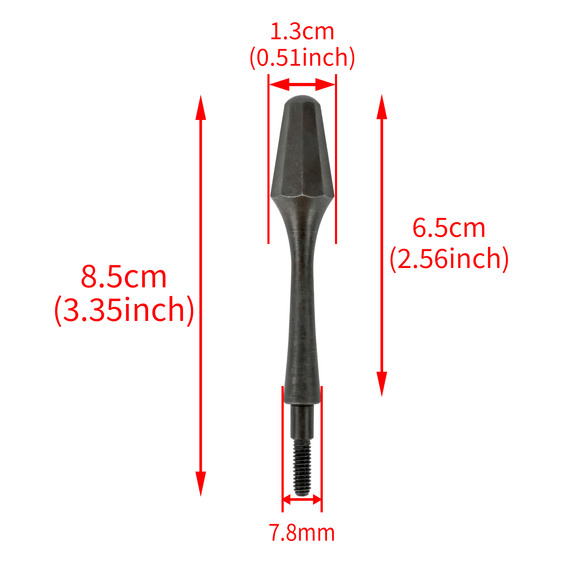 Black Steel Screw-In Points, 6pcs Set, High-Performance Archery Tips for Bow Hunting