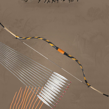 AF Traditional Longbow Set 25-45lbs Wooden Shooting Target