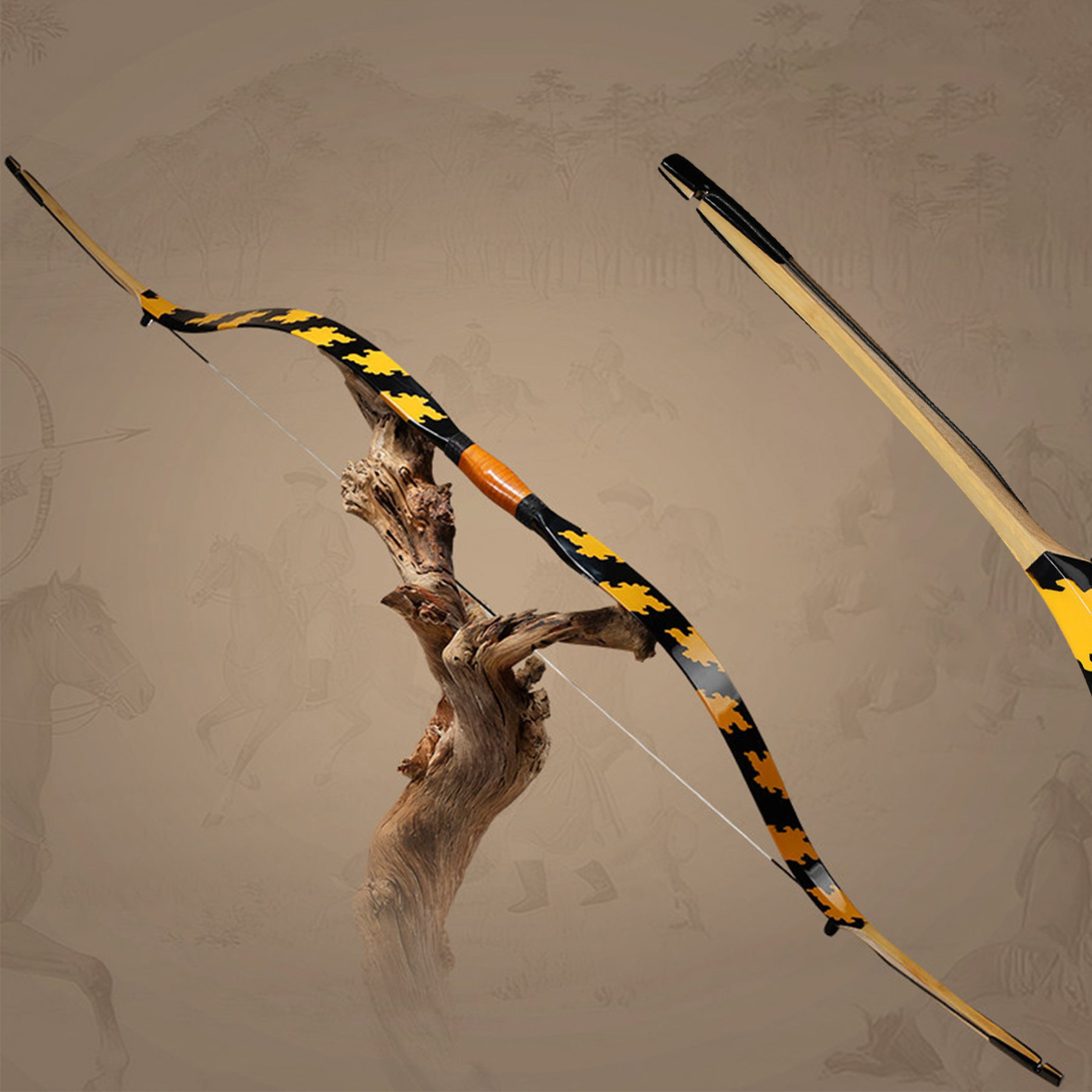 AF Traditional Longbow Set 25-45lbs Wooden Shooting Target