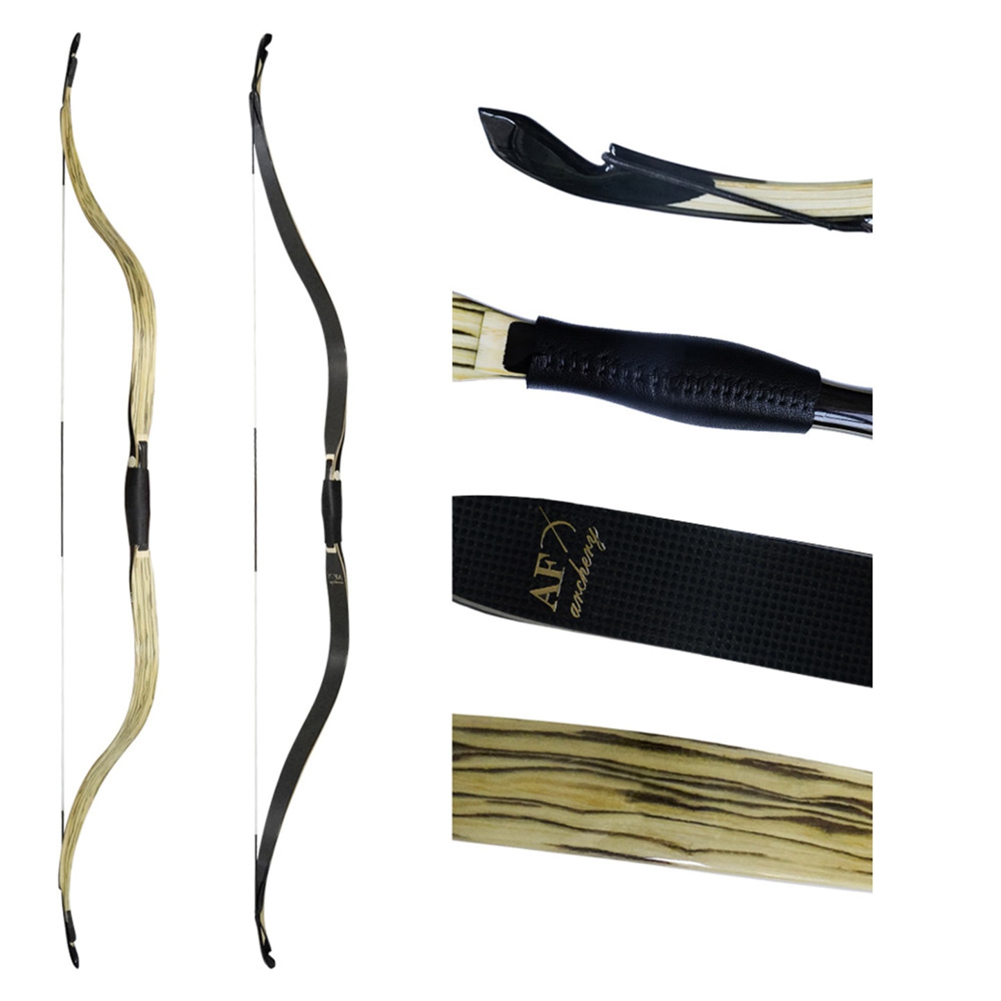 AF Traditional Recurve Bow Handmade Archery 20-50lbs Shooting